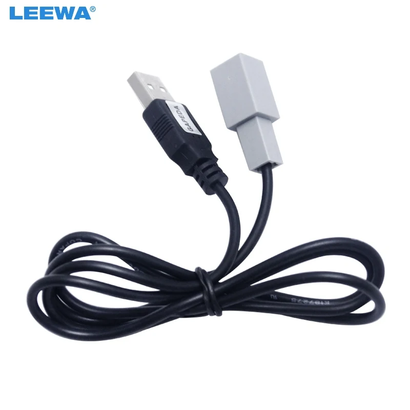 LEEWA Car Audio Radio Input Parts Female USB Cable Adapter For LEXUS Toyota Camry#5106