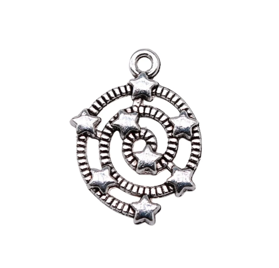 

40pcs 21x15mm Zinc alloy metalaccessories handmade tibetan silver plated charm T0860