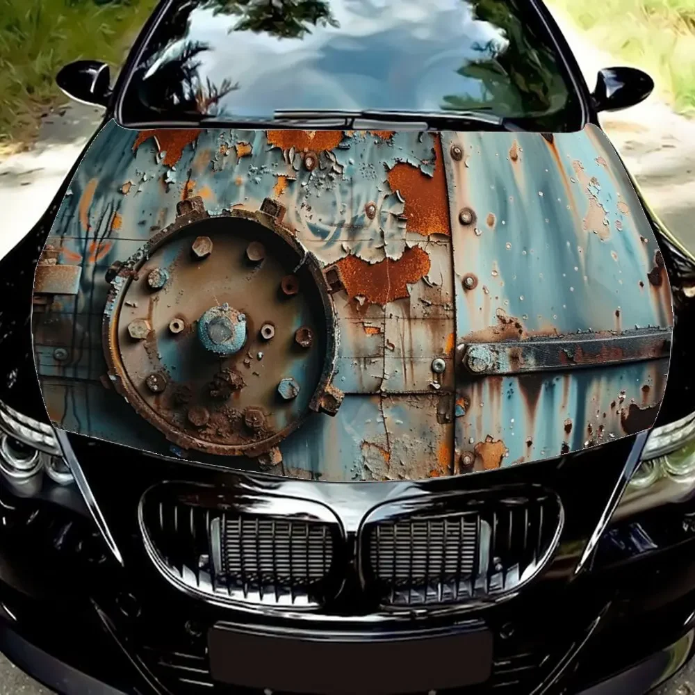 

Retro Rusted Metal Grunge Car Hood Wrap Color Vinyl Sticker Truck Graphic Bonnet Auto Accessories Decoration Decal Gift
