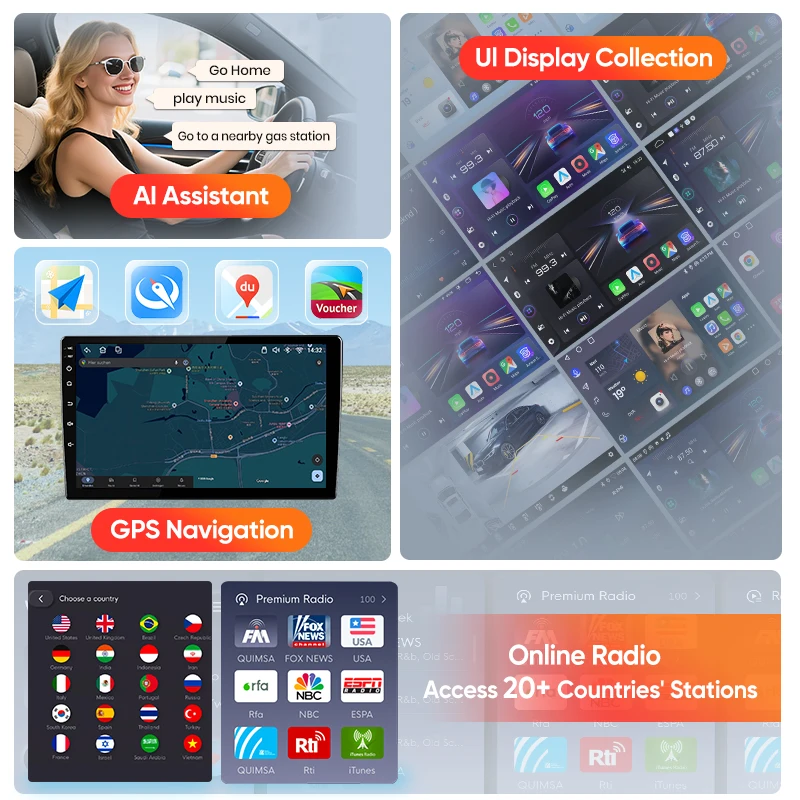 Radio AWESAFE con CarPlay y Android Auto inalámbrico para Ford Mondeo MK3 2000 2001 2002-2007, Plug & Play, FM, BT, RDS, DSP, 4G, GPS, Multimedia 6