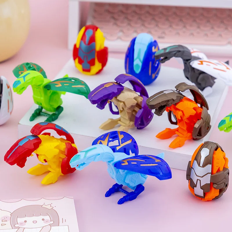 6 pezzi trasformazione per bambini uova di dinosauro giocattolo robot di dinosauro giocattoli divertenti asilo creativo piccolo regalo robot di uova twist