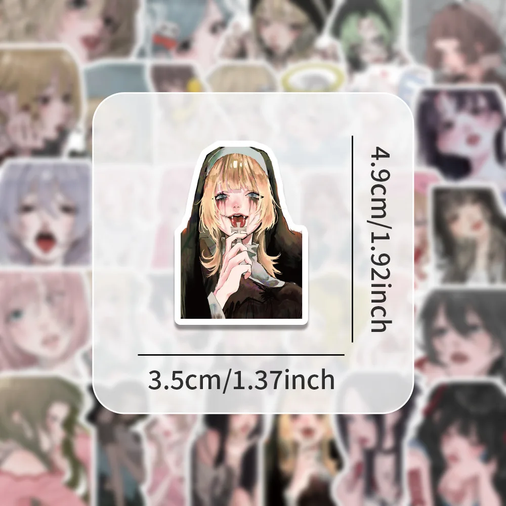 10/30/54 pezzi bella ragazza illustrazione cartone animato graffiti adesivi decorativi chitarra fai da te telefono portatile tazza d'acqua skateboard