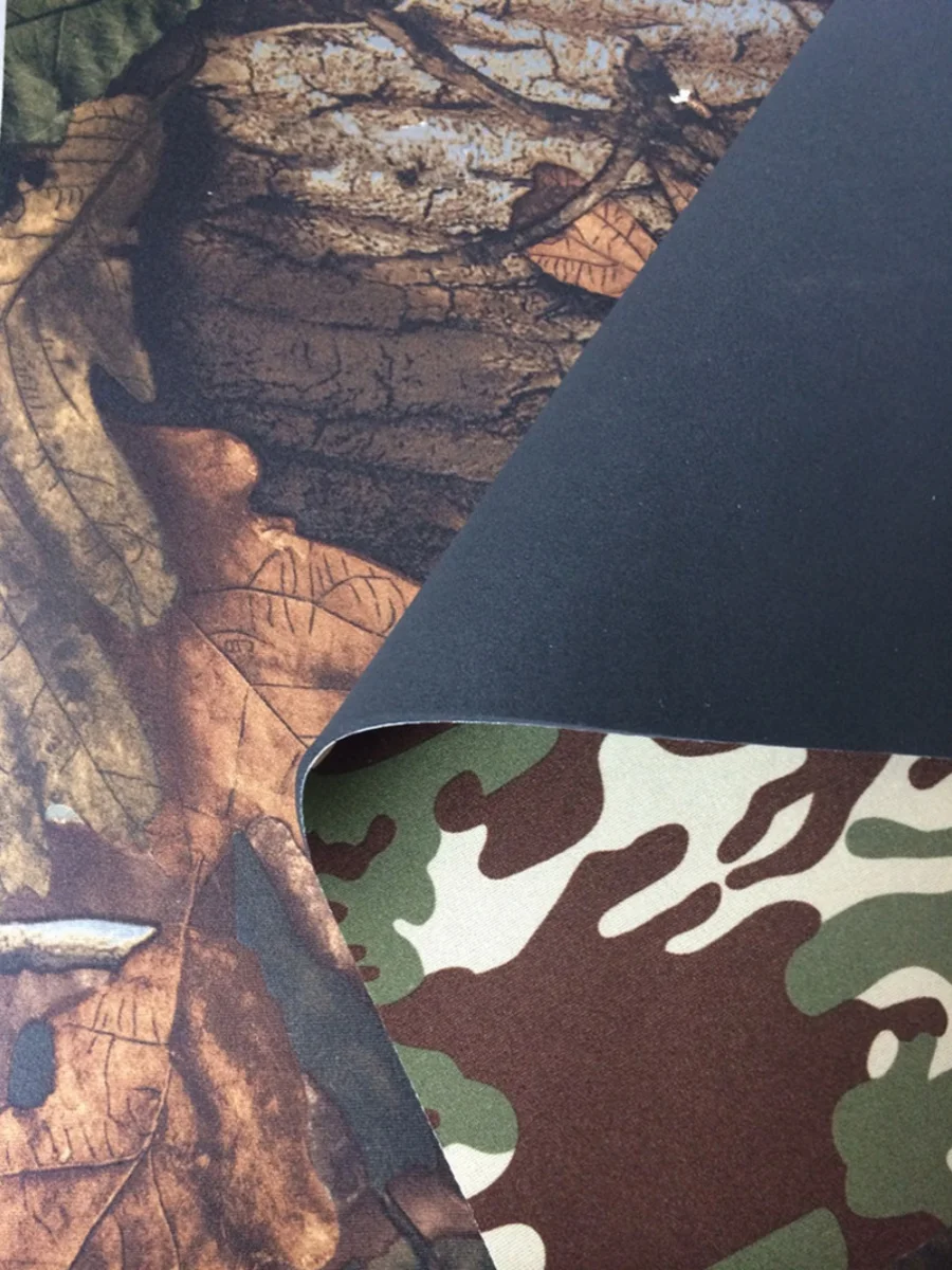 Camouflage Diving Material SBR Rubber Cloth Bonded Fabric Forest Single Double Sided For Sports Protector Gear Surfing Costume