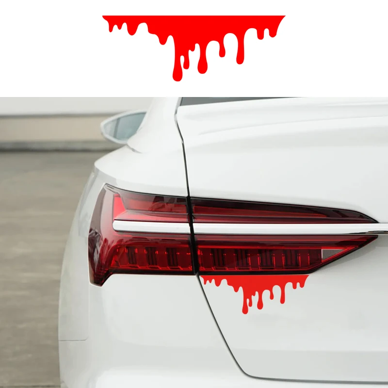 

Car Sticker Halloween Red Blood Prank Stickers Auto Body Decal Headlight Sticker Auto Waterproof Decorative Accessories