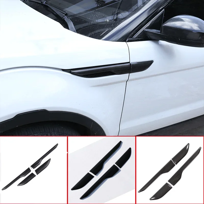 

For 2012-18 Land Rover Range Rover Evoque ABS Carbon Fiber Car Styling Car Fender Side Air Vent Outlet Cover Sticker Auto Parts