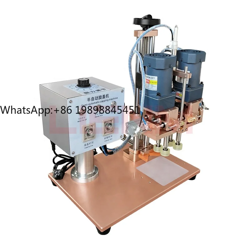 

Semi Automatic Capping Machine Aluminium Cover Film Cap Machine Glass Bottle Filling and Capping Machine