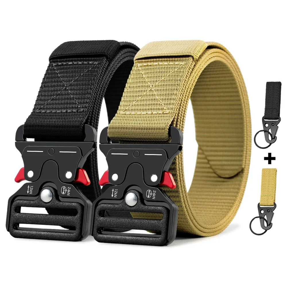 Outdoor Hunting Metal Tactical Belt Alloy Buckle High Quality Multi-Function Marine Corps Canvas Belt for Men Men's Belt