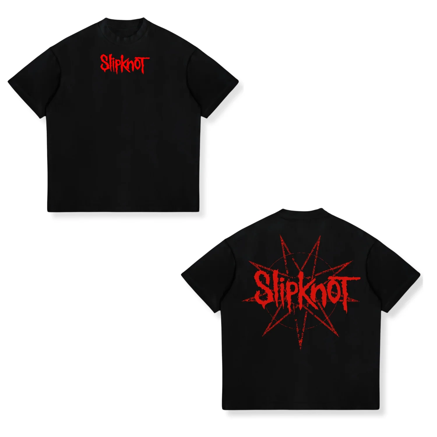 Slip-knot Prepare for Hell Album Poster Graphic Print T-shirt Men Women Loose Casual Oversized Short Sleeved Street Hip Hop Tees