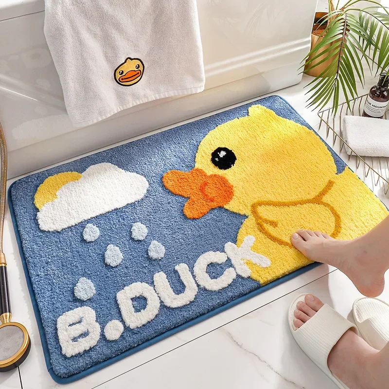 Rainbow Plush Bathroom Carpet Non-slip Rugs Absorbent Pads Soft Plush Doormat for Bedroom Entrance Mats Anti-slip Door Mat