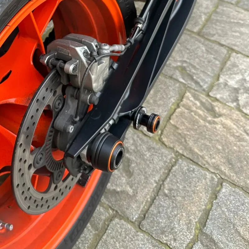 Per KTM 790 DUKE Duke790 2018-2024 2025 Moto Anteriore Asse Ruota Posteriore Crash Slider Protector M10 Forcellone Bobine Slider Stand