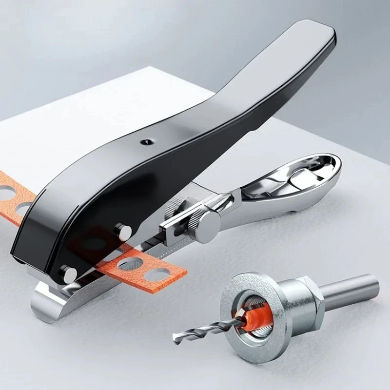 

Nail hole masking pliers tool, woodworking 8mm manual punching pliers set with scale, with limit countersunk drill bit PVC ABS