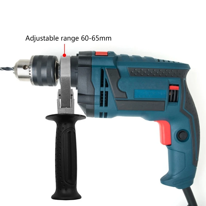 Electric Hammer Handle Impact Drill Handle Adjustable Front Auxiliary Side Handle 60-65 mm Clamping Range for Angle Grinder