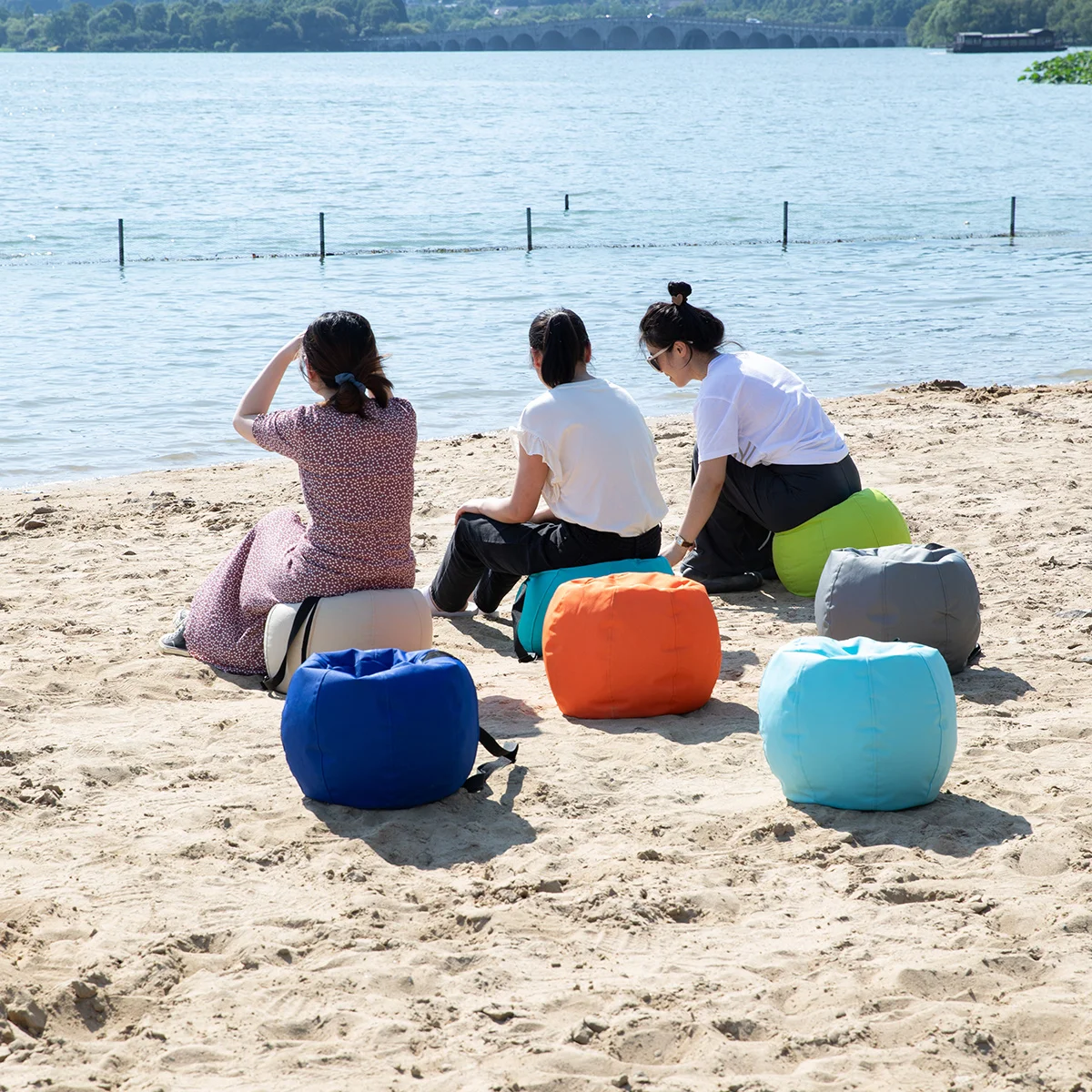 Outdoor for Swimming Pool and Beach Accessories Easy Carry Bean Bag Waterproof Bean Bag Chair