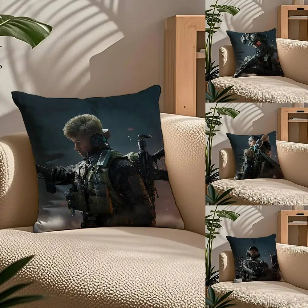 

Cool Game D-D-Delta Force Pillow Case Comfort Sofa Bed Silky Elegant Invisible Zipper Custom Decorative Cushion Cover