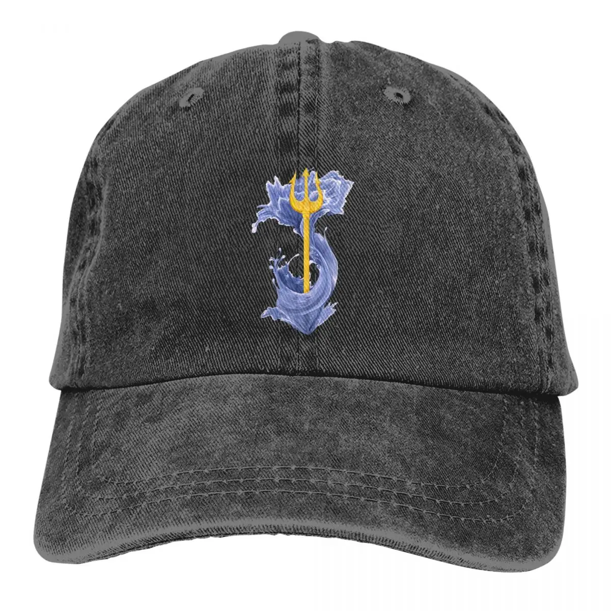 Yellow Poseidon Trident Baseball Cap Men Hats Women Visor Protection Snapback Poseidon's Weapon Caps