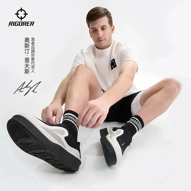 

Кроссовки-слипоны на платформе RIGORER | Мужские массивные мюли на весну 2026 года | Нескользящие повседневные прогулочные кроссовки【Без коробки】