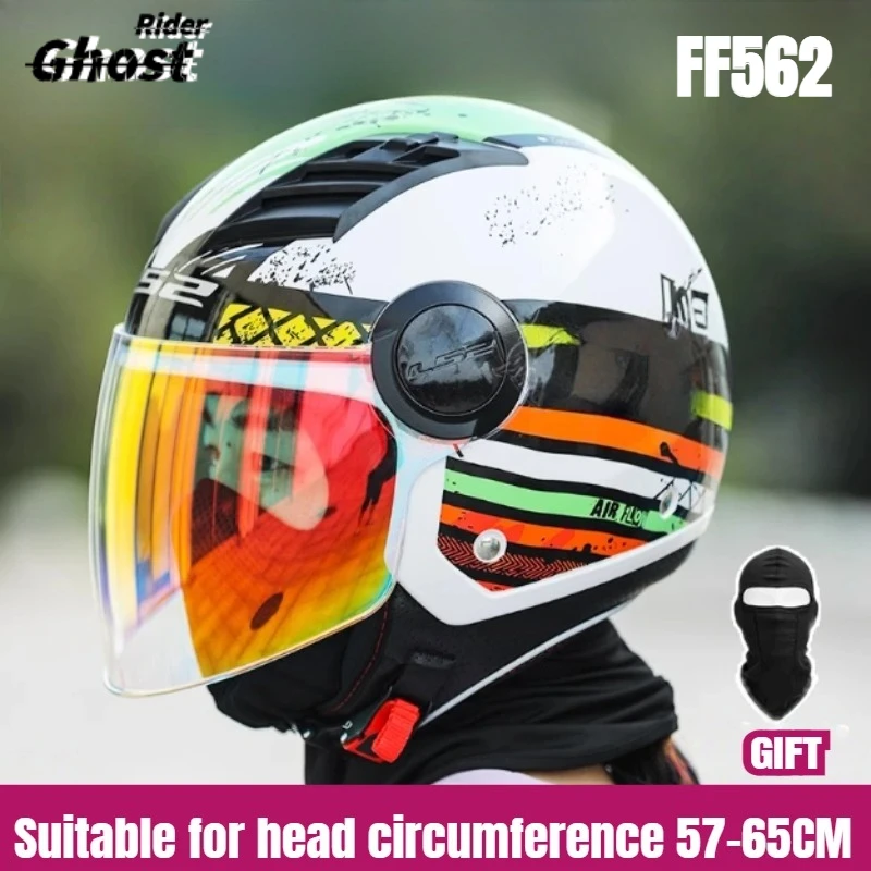 

Летний мотоциклетный шлем с открытым лицом для мужчин и женщин, мотокросс 3/4, полулицевой шлем, оригинальные аксессуары для мотоциклов OF562