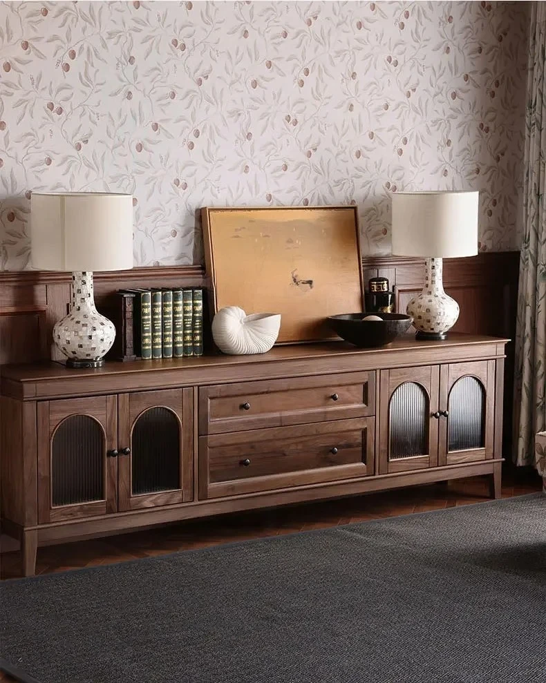 

Modern Storage Locker North American Black Walnut American Vintage TV Cabinet