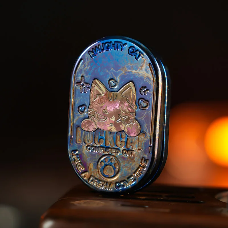 

Cat God EDC Rhythm Storm Титановый сплав Механическая плотная металлическая трещотка Нажимная пластина на кончиках пальцев Декомпрессионная настольная игрушка