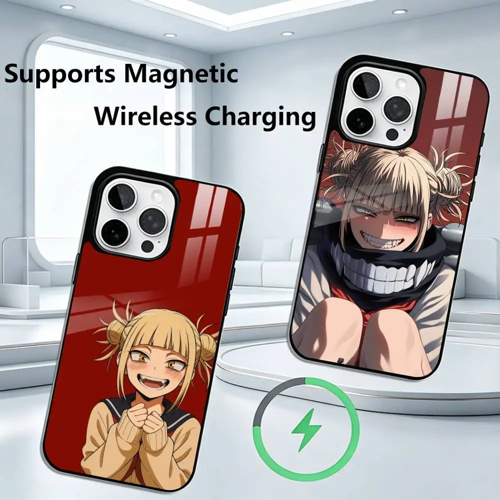 

Anime H-Himiko T-Toga Phone Case For iPhone17,16,15,14,13,12, Compatible with magnetic wireless charging