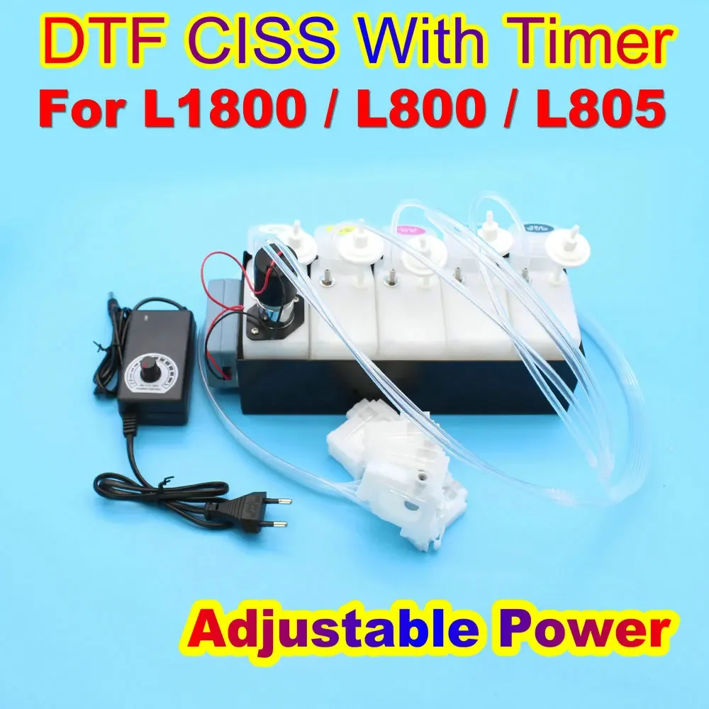 L1800 Ciss Tank L800 Refill Tank L805 Continuous DTF White Ink Tank Ciss Kit With Mixer Timer Adjustable Stirrer Timer For Epson