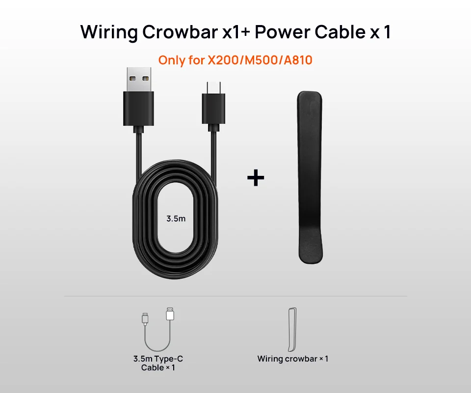 70mai Typ-C Ladekabel für 70mai A810 X200 M500 & Micro-USB-Kabel für 70mai 4K A800S 70mai A500S 1S M300 A200 M200 S500 – Detail 3