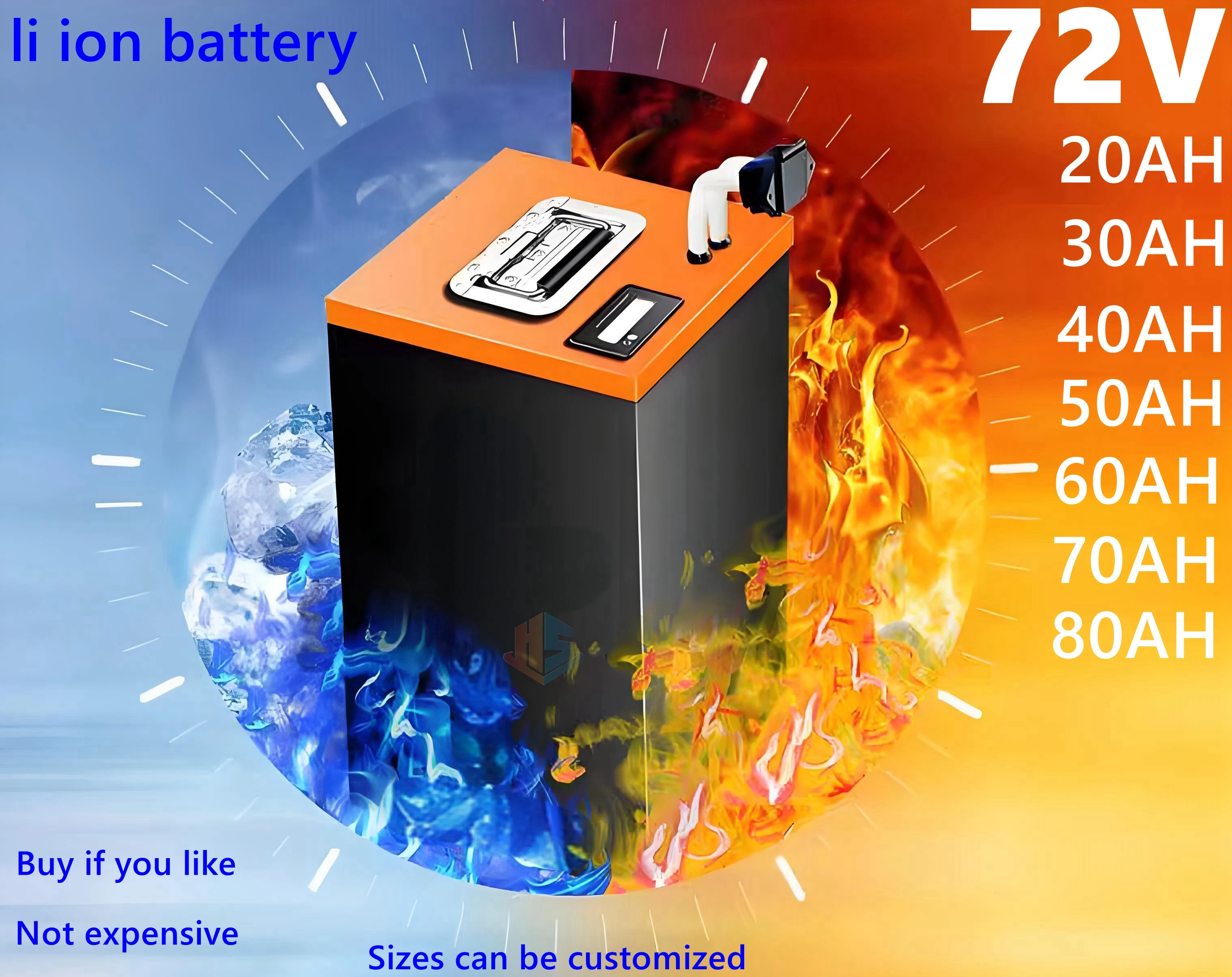 72V 20AH 30AH 40Ah 50AH 60AH 70AH 80Ah Li -ion battery with BMS for motorcycle electric car pedal energy golf cart