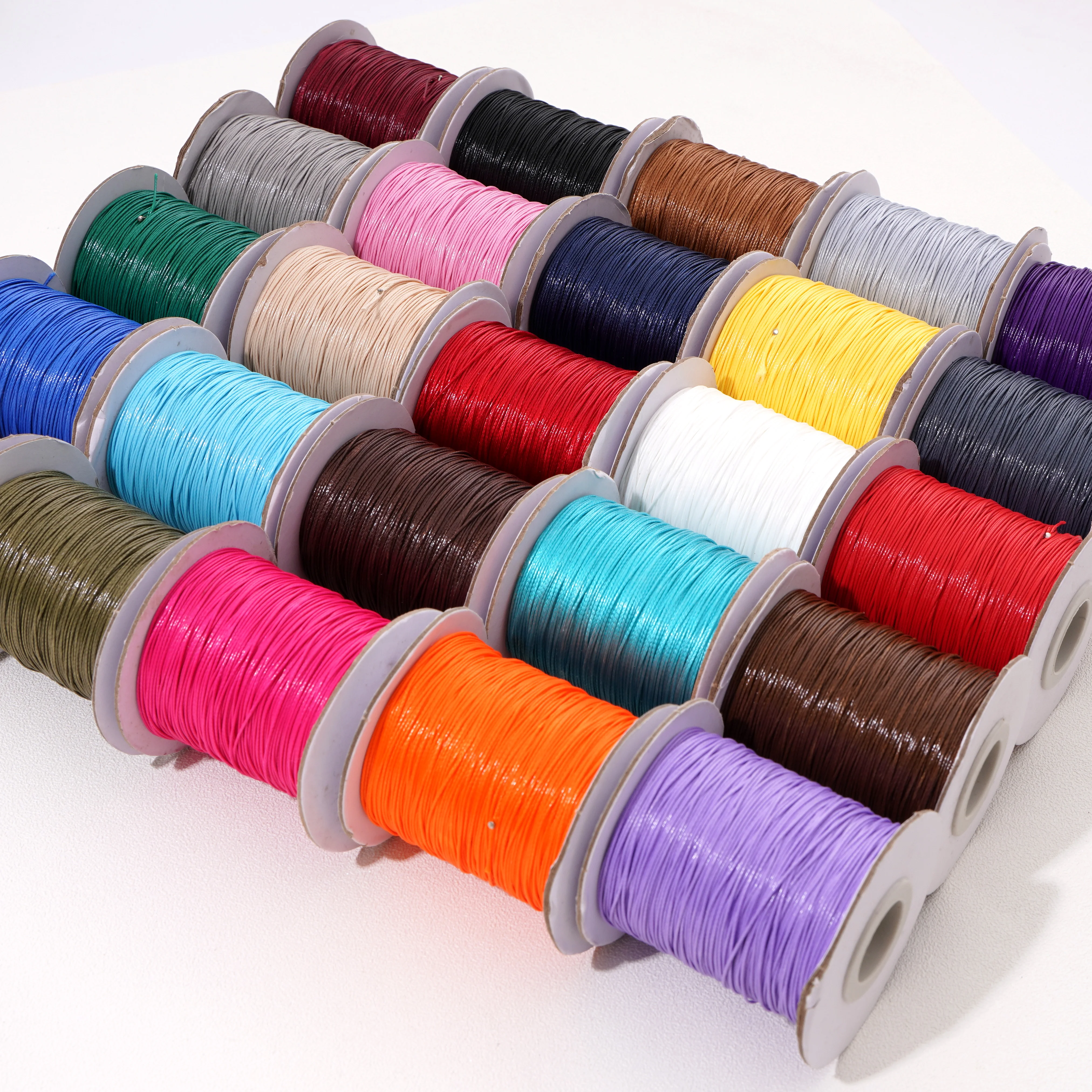 10m 0.5/0.8/1.0/1.5/2.0/2.5m Korean Wax Cord Polyester Thread Assorted Colors For DIY Necklace Macrame Bracelet Jewelry Making