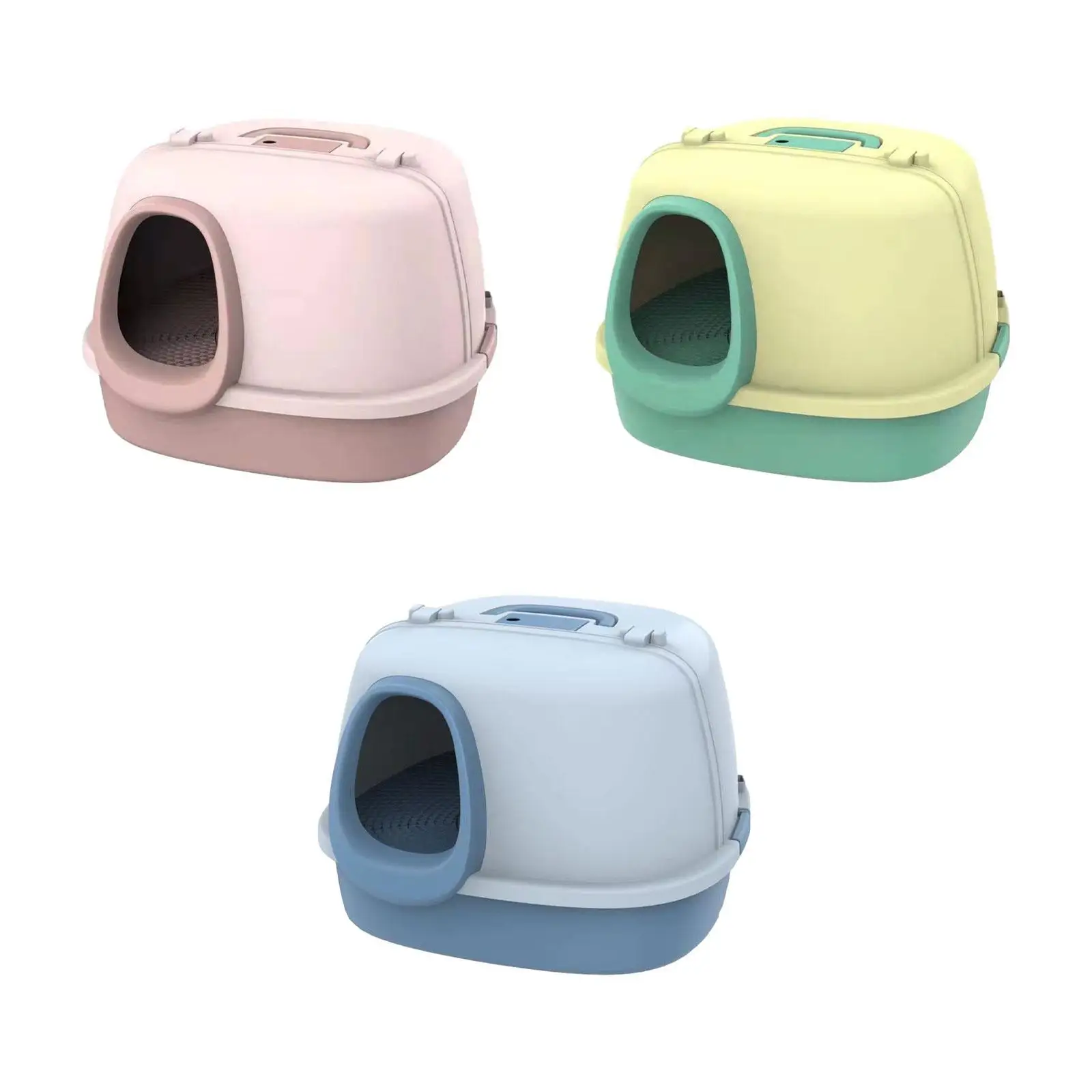 

Enclosed Cat Litter Tray Anti Splashing Pet Accessories Kitten Potty Toilet