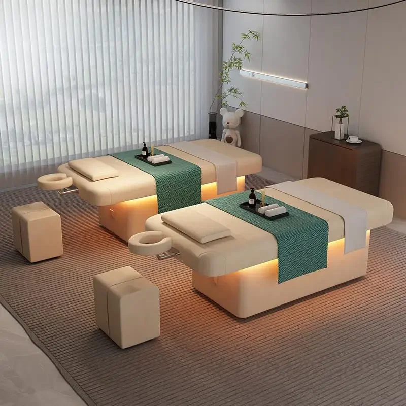 #Commercial Deluxe beauty bed multifunctional spa massage beds massage table Salon Furniture aesthetic stretchers beauty bed