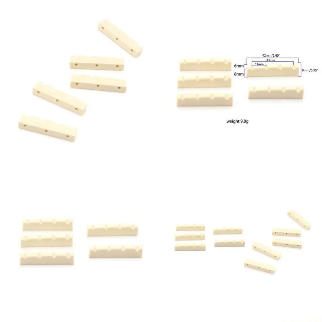 

M5TC 5Pcs Guitar Bridge Saddle String Guitar Bridge Saddle Nut Replacement Kits