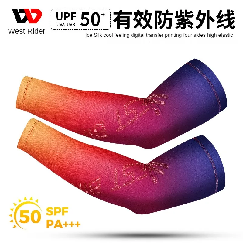 

WEST BIKINGC Ycling Sleeves Sun Protection Breathable Bicycle Ice Silk Sleeves Outdoor Driving Arm Ice Sleeves