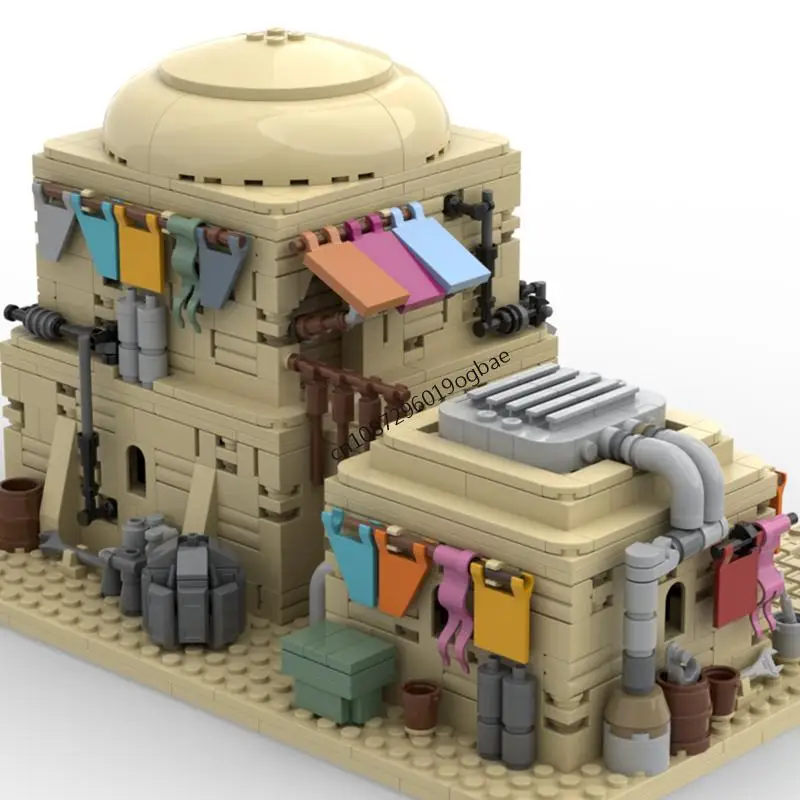 Nouveau 1203 pièces célèbre film de combat étoile Moc Tatooined maison du désert modèle Puzzle personnalisé bricolage idées créatives enfants jouets cadeau d'anniversaire