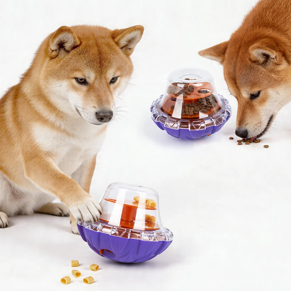 Juguete Dispensador de Comida para Perros y Gatos, Cuenco Interactivo con Bola de Agitación y Derrame, Juguetes Divertidos para Mascotas, Suministros para Mascotas
