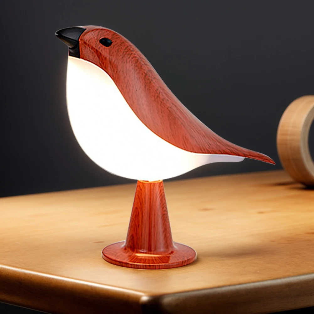 Lámpara de escritorio pequeña, lámpara de noche inalámbrica recargable con Sensor táctil, lámpara de colibrí para dormitorio, mesita de noche