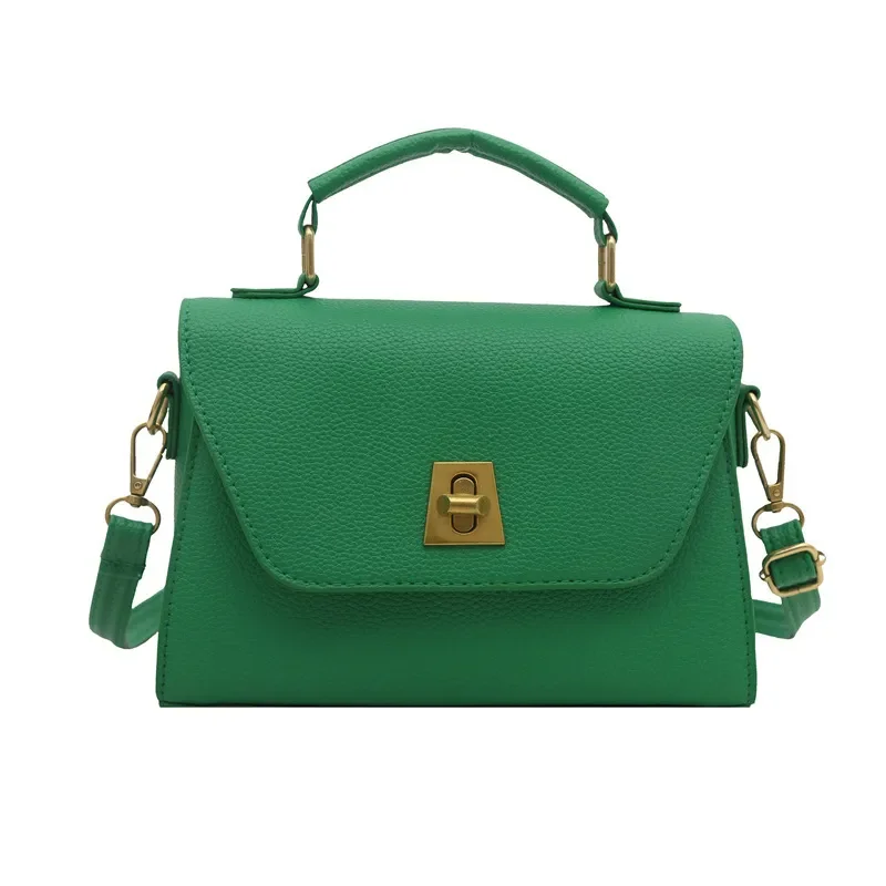 Small Square Bag Textured Soft Leather High End Versatile Shoulder Handbag Oblique Span Simple Popular Style For Women Daily view 5