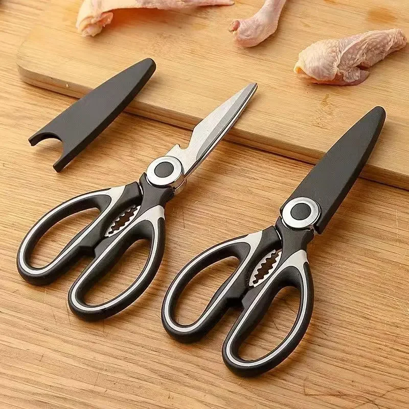 Tijeras de cocina multifuncionales para el hogar, acero inoxidable, potentes, pato, pescado, pollo, hueso, accesorios de cocina