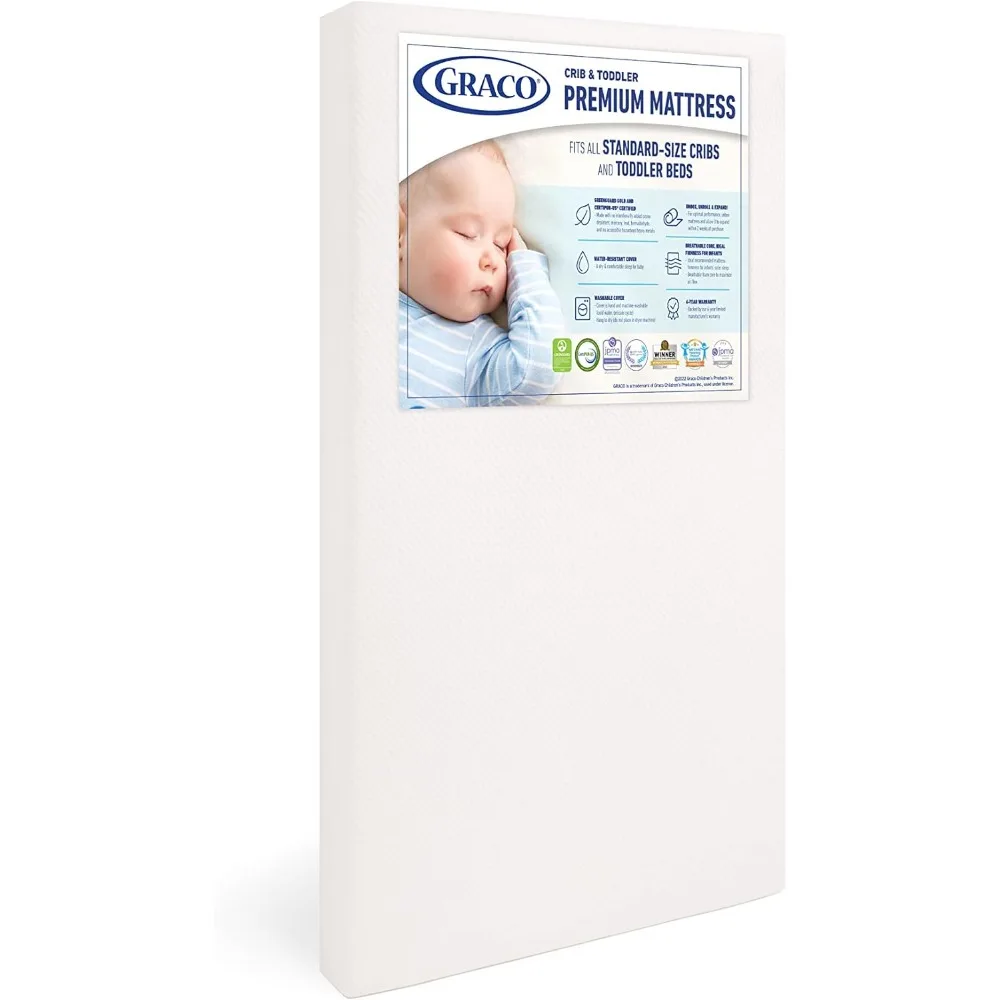 

Premium Crib & Toddler Mattress - GREENGUARD Gold and OEKO-TEX STANDARD 100 Certified, CertiPUR-US Certified Foam, Machine