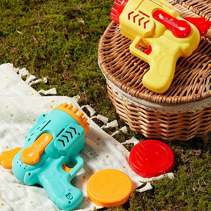 Pistolet à bulles à 23 trous, Machine à bulles à fusée électrique pour enfants, anniversaire, mariage, pistolet à bulles de savon d'été, jouets d'extérieur