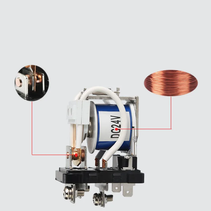 JQX-59F Relé electromagnético de alta potencia 80A DC12 DC24V AC220V 1NO1NC