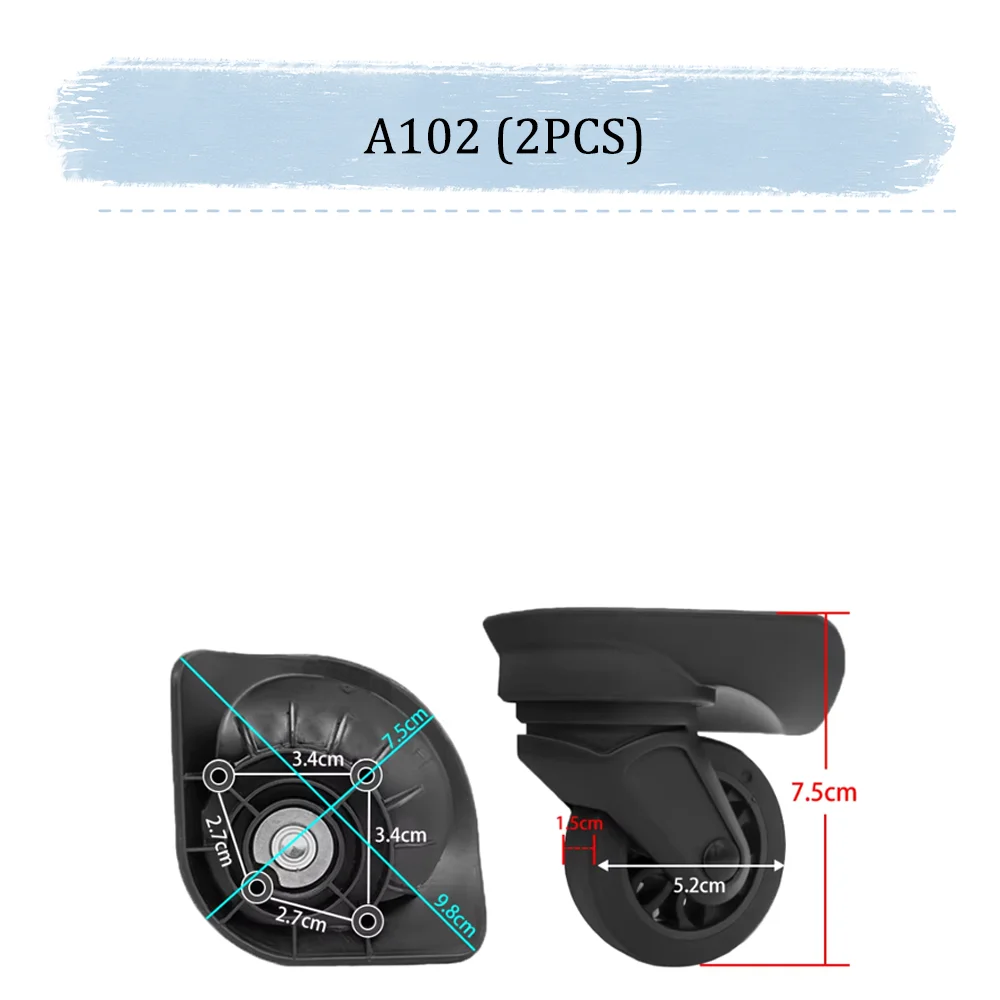 Suitable For Hongsheng A102 Universal Wheel Replacement Suitcase Rotating Smooth Silent Shock Absorbing Wheel Accessories Wheels