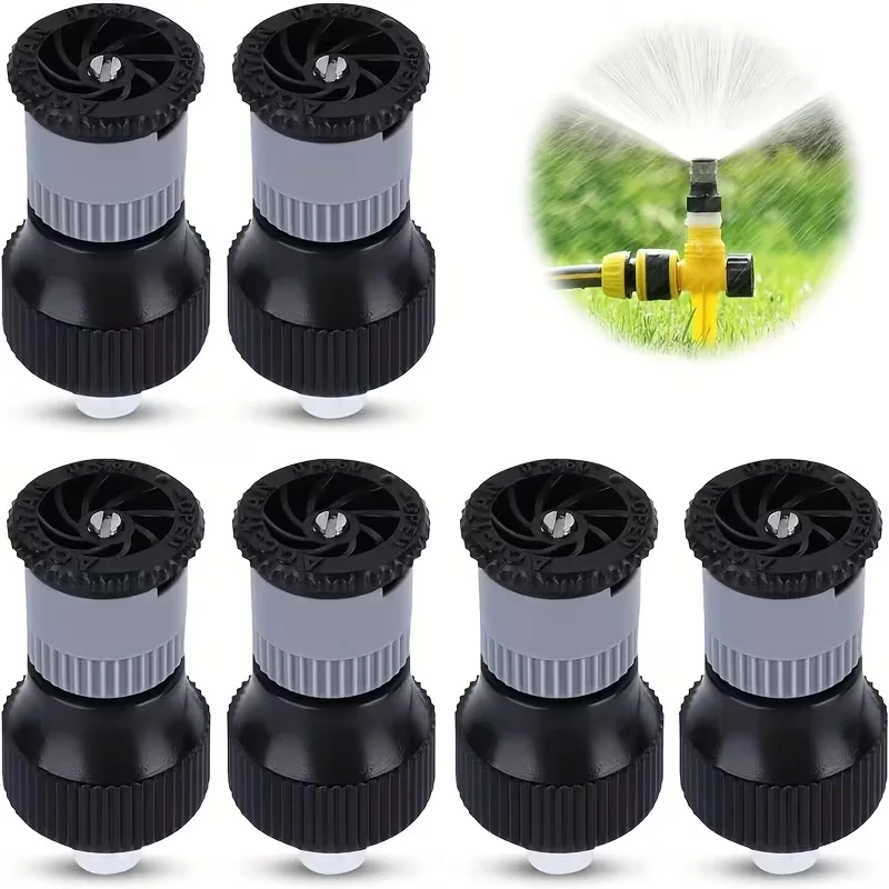 9pcs 360° Rotating Pop‑Up Automatic Lawn Spray Heads With G1/2 Female Thread Adjustable Coverage Range Lawn Sprinklers