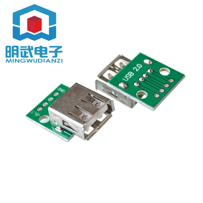 USB 2.0 Female Head To DIP 4p in-line Adapter Board Has Been Welded Mobile Phone Power Data Cable
