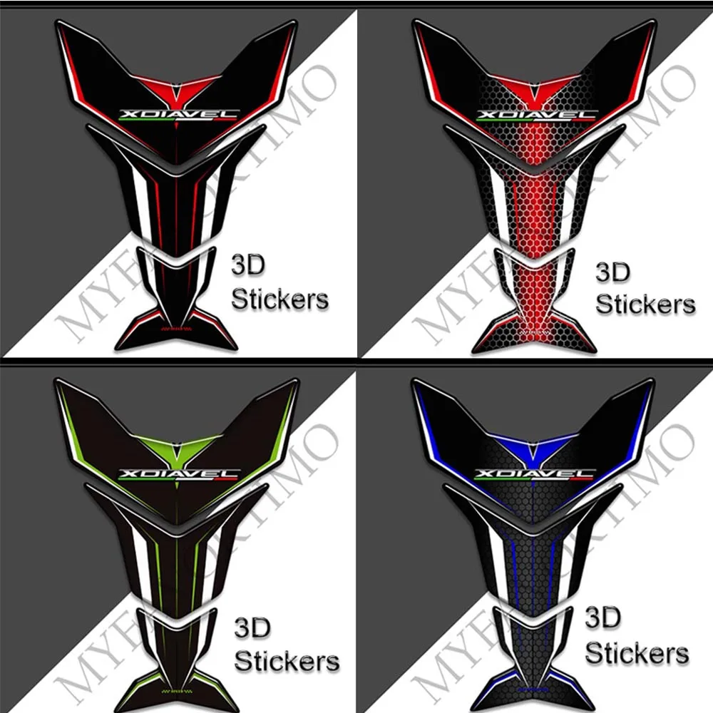 

Gas Fuel Oil Kit Knee 3D Stickers Tank Pad Protection Decals Stickers For Ducati XDiavel S X Diavel 2015-2021