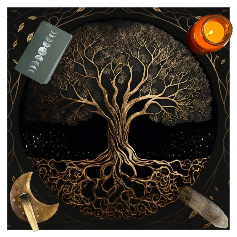 Yunyun Ołtarz Mata do tarota Obrus ​​Witchcraft Square Alter Wiccan Spiritual Alter