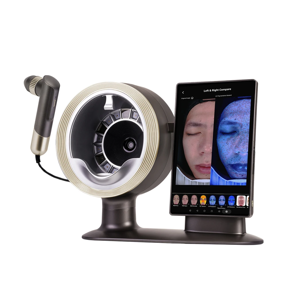 New Desktop M17 AI Home Use Skin Analyzer Face Skin Analysis Machine With Handheld Detector For Scalp Detection