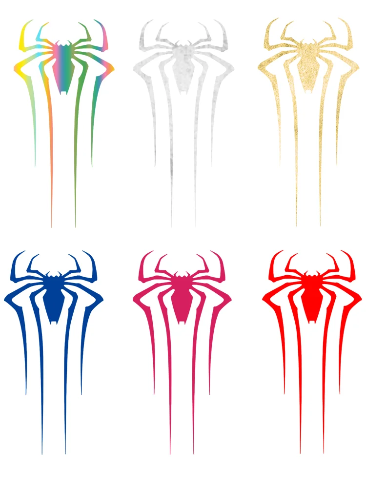 Wielokolorowe logo Spider-Man naszywki na ubrania naklejki winylowe DIY Szycie