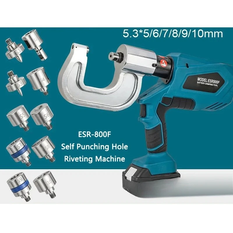 

Aluminum Body Riveting Machine ESR-800F Electric Hydraulic Automotive Sheet Metal Self Punching Hole Riveting Machine
