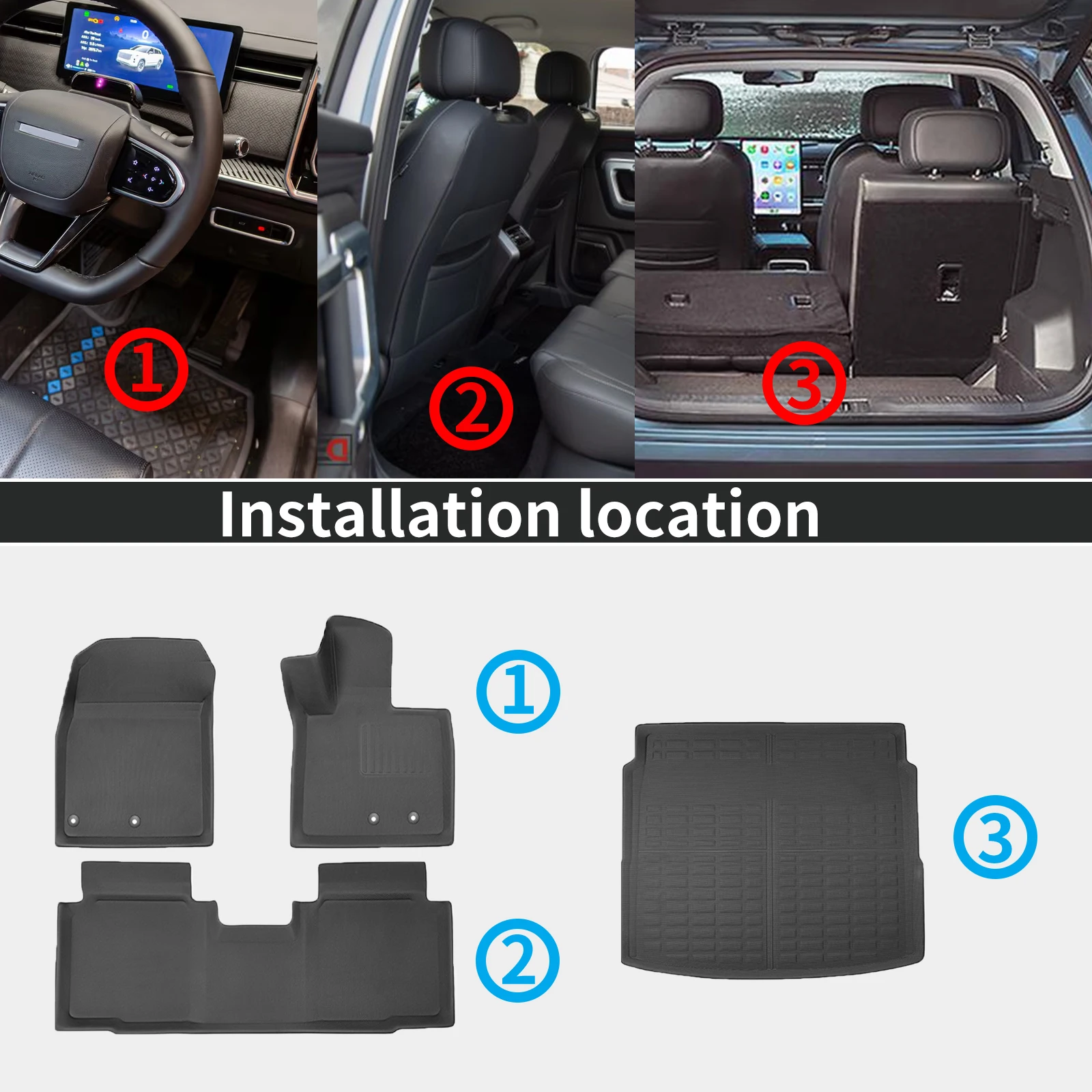 for Benz CLA 250 EV (C1740) 2026 2027 TPE Car Floor Mats Waterproof Non-Slip Easy Clean Accessories
