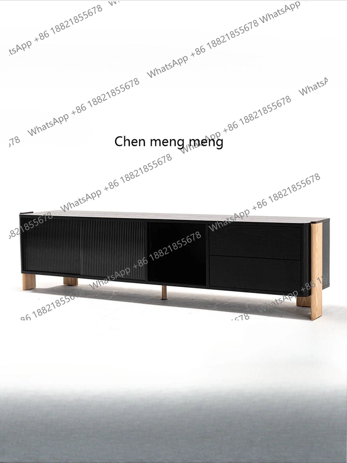 

Minimalist Concept TV Cabinet French Retro Black Living Room TV Cabinet Home Use Vintage Small Apartment